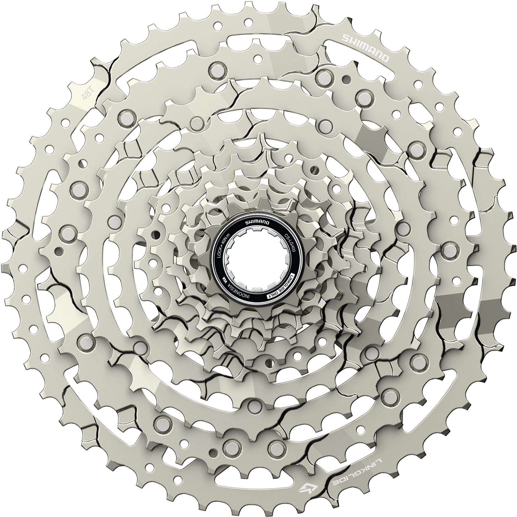 Shimano cassette CS-LG400-10 zilver