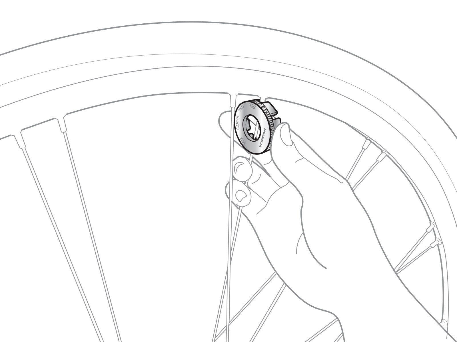 Topeak MultiSpoke Sleutel