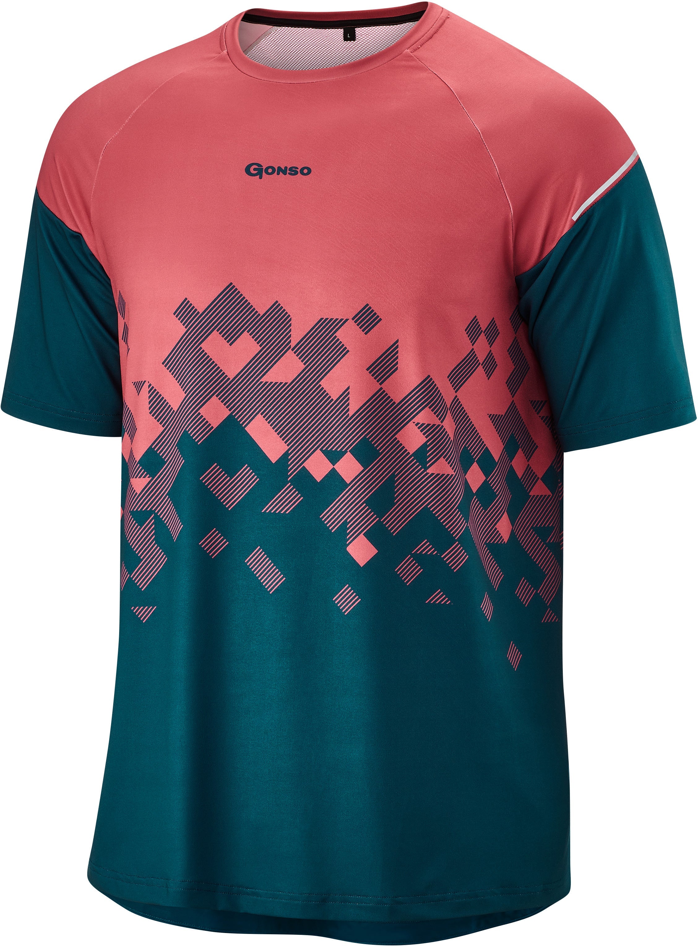 Gonso Mesores korte mouwen fiets shirt heren roze/blauw