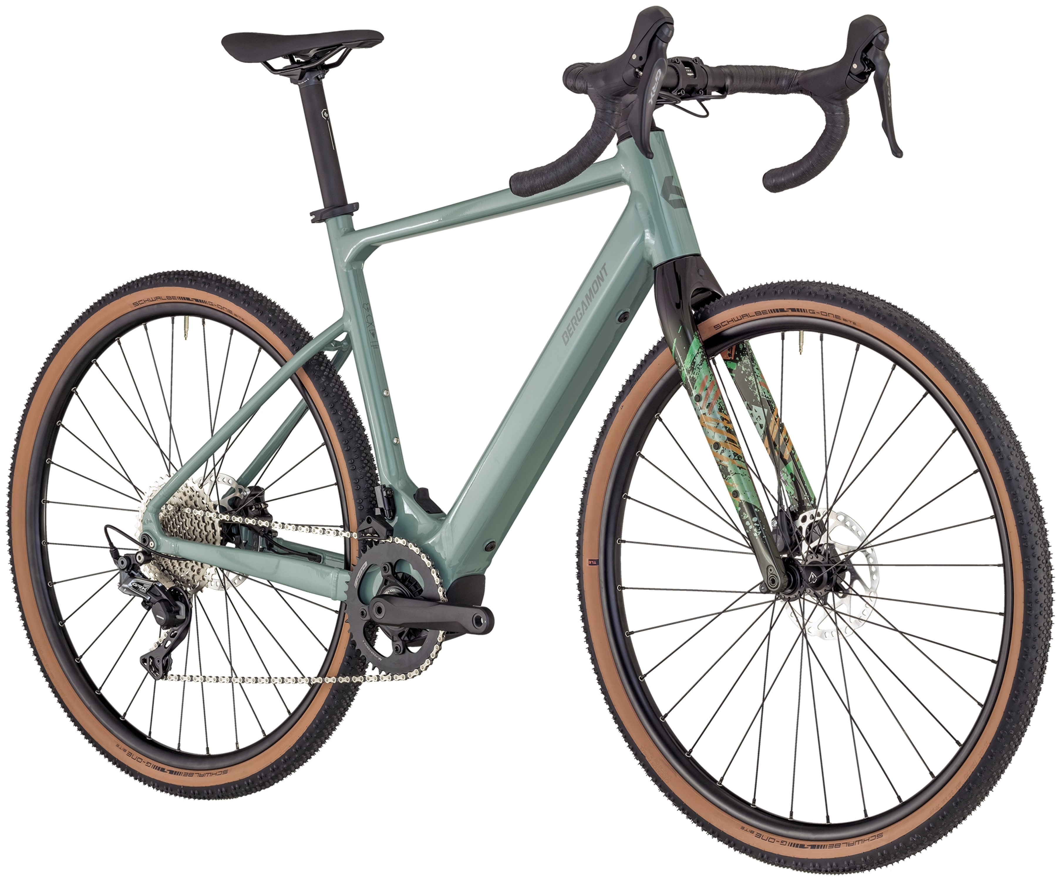 Bergamont E-Grandurance 7 Diamant 360 Dames,Heren shiny rainy green