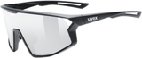 uvex Skyryse fietsbril Zwart Mat / Spiegel Zilver