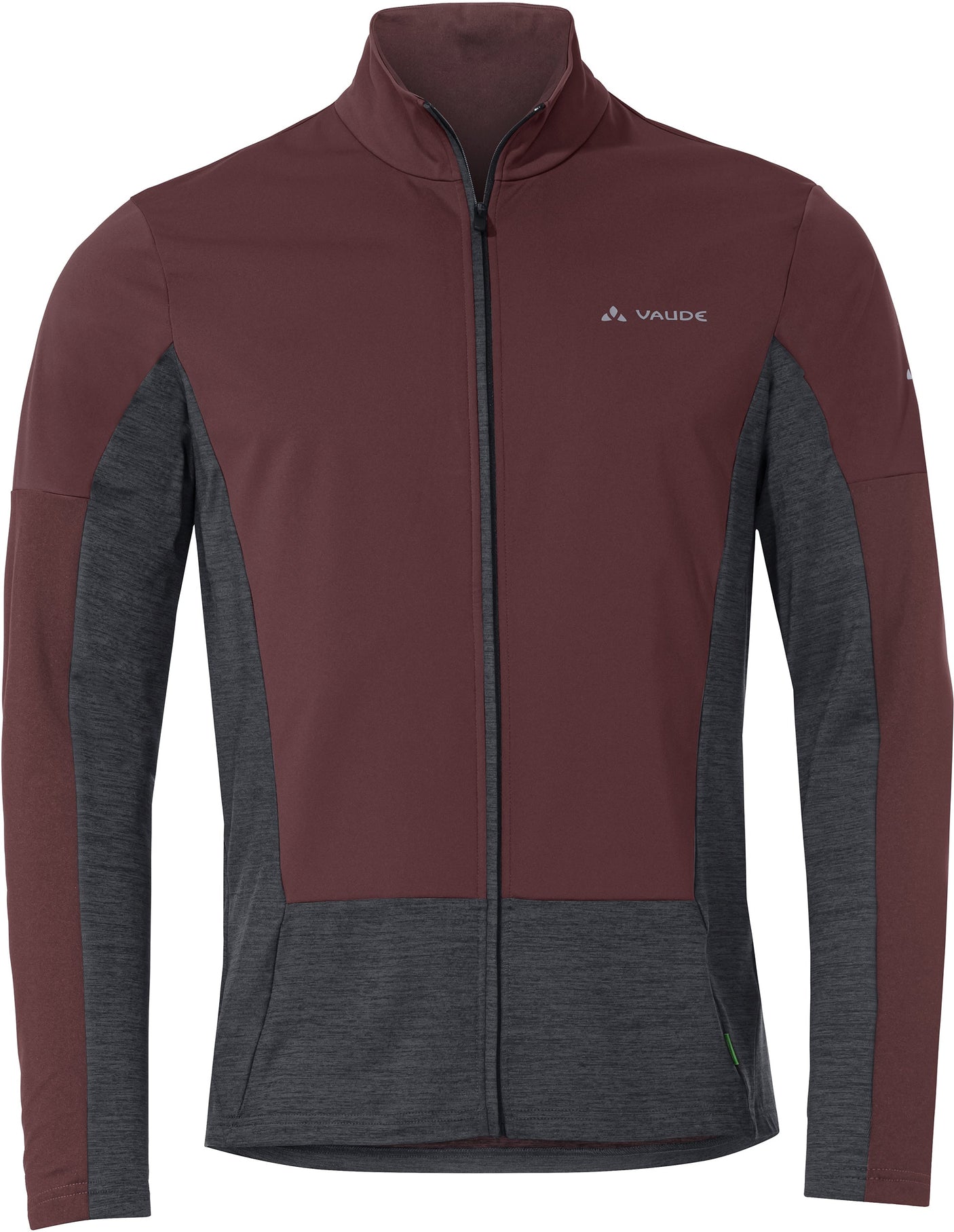 VAUDE All Year Moab T-shirt met doorlopende ritssluiting heren rood/grijs