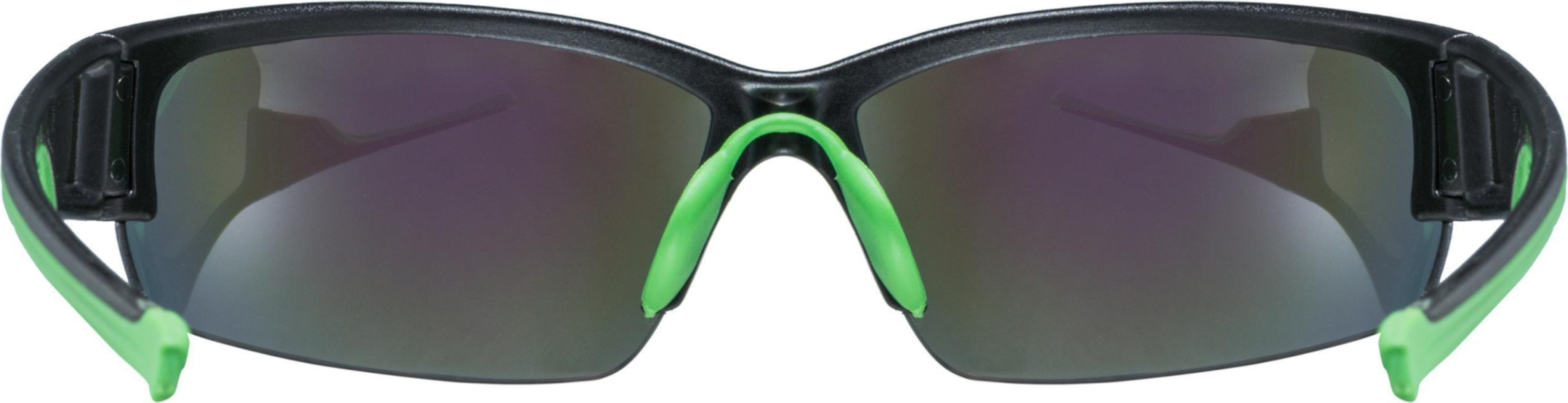 uvex Sportstyle 215 fietsbril Zwart Mat Groen / Spiegel Groen