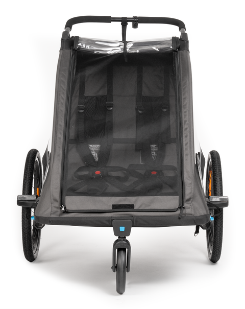 Cube Kinderfietsaanhanger Double PURE zwart, grijs