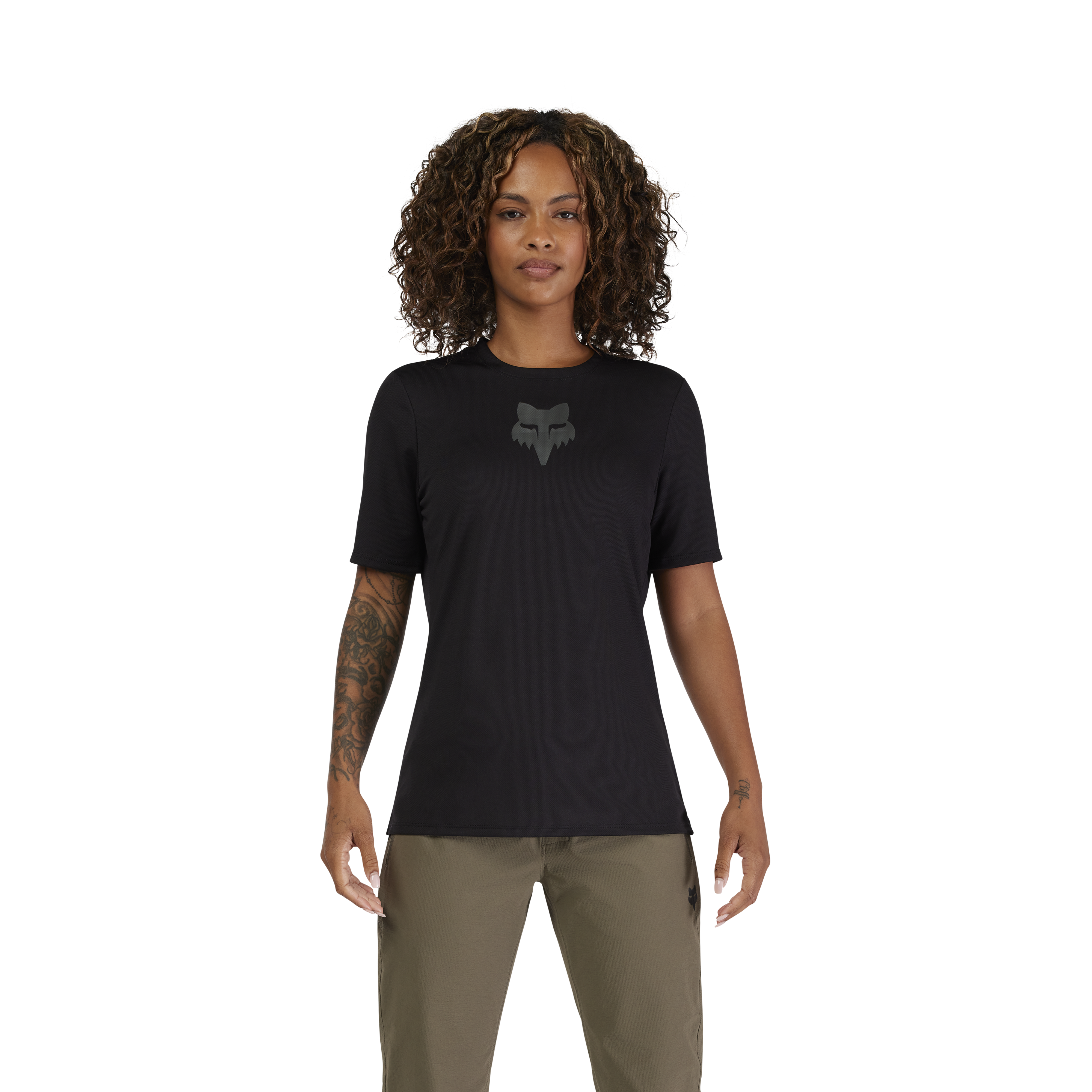 Fox W Ranger SS Jersey Hoofd Zwart