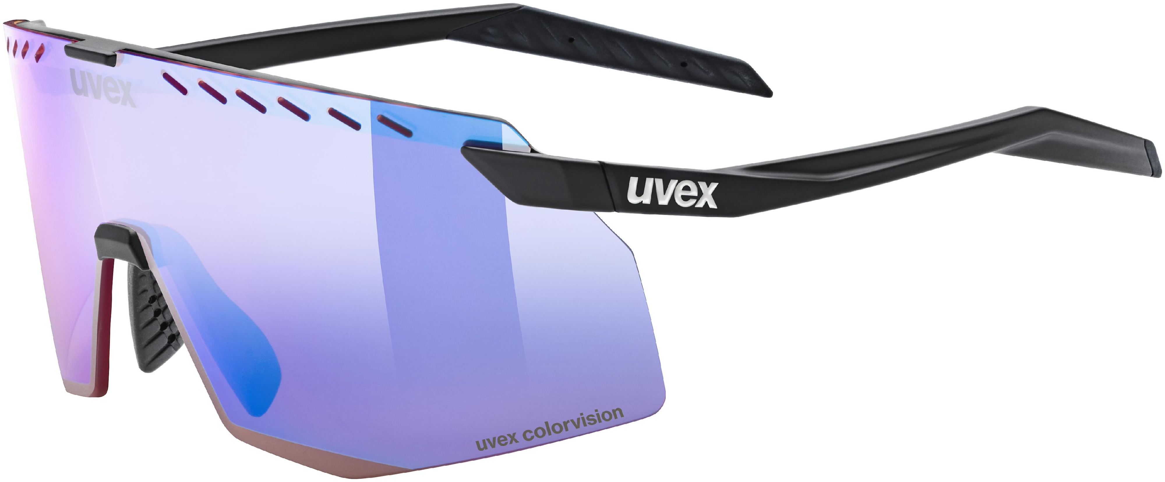 uvex Pace Stage Cv Fietsbril Zwart Mat / Spiegel Blauw