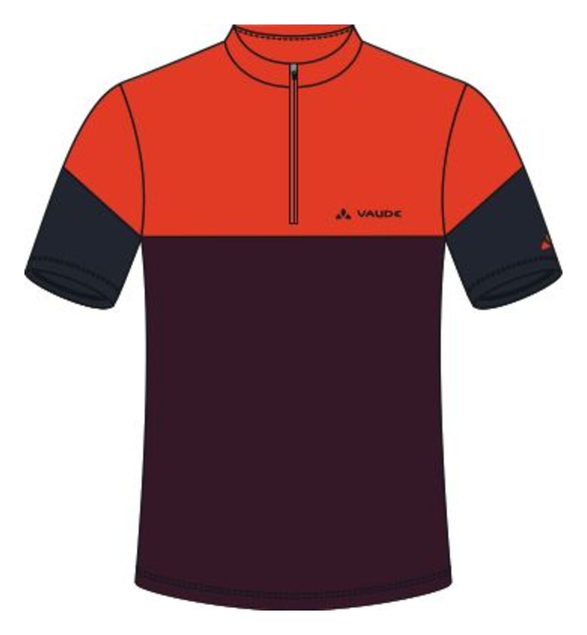 VAUDE Altissimo II korte mouw overhemd heren rood