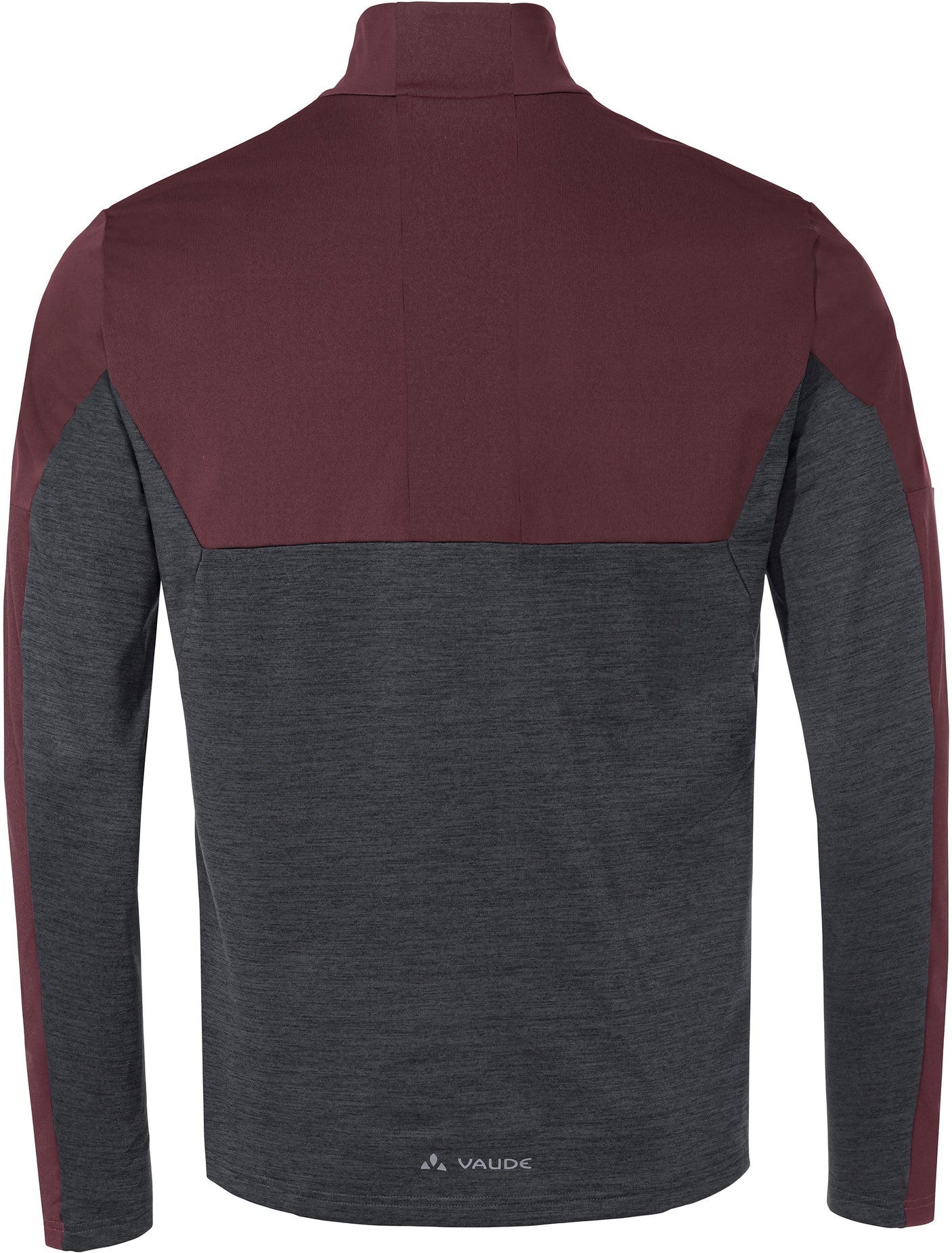 VAUDE All Year Moab T-shirt met doorlopende ritssluiting heren rood/grijs