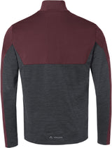 VAUDE All Year Moab T-shirt met doorlopende ritssluiting heren rood/grijs