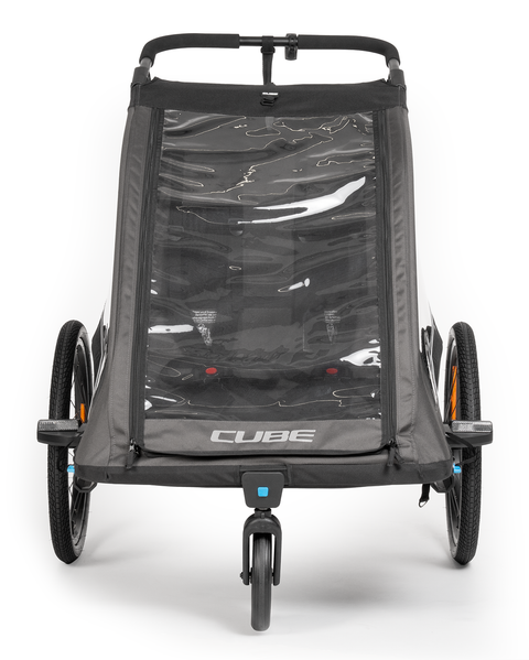 Cube Kinderfietsaanhanger Double PURE zwart, grijs