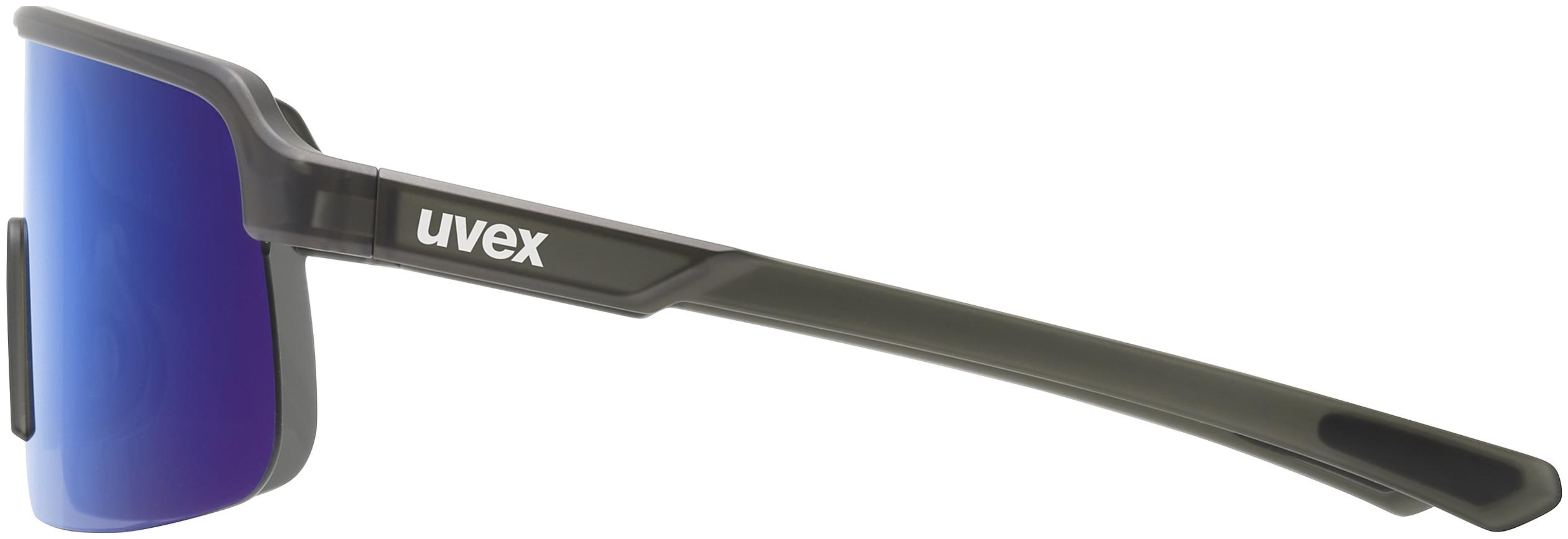 uvex Dyrt fietsbril Smoke Mat / Mirror Blue