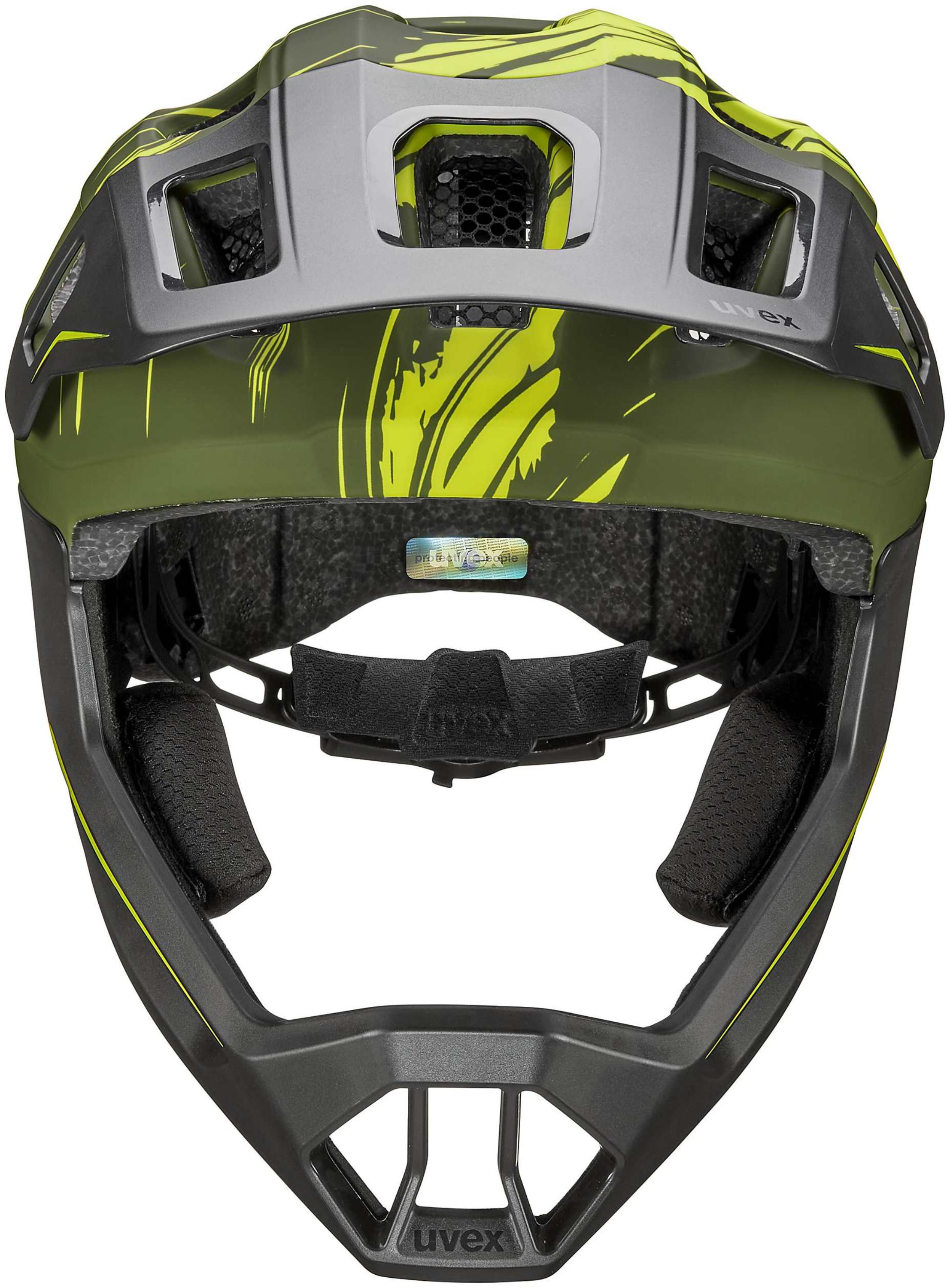uvex React Jr. Fullface kinderhelm Donkergroen Mat