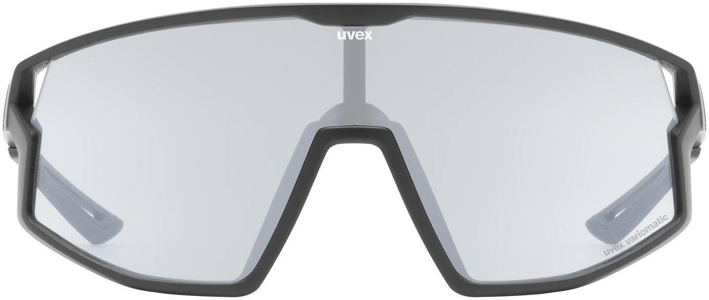 uvex Skyryse V fietsbril Zwart Mat / Lightmirror Zilver