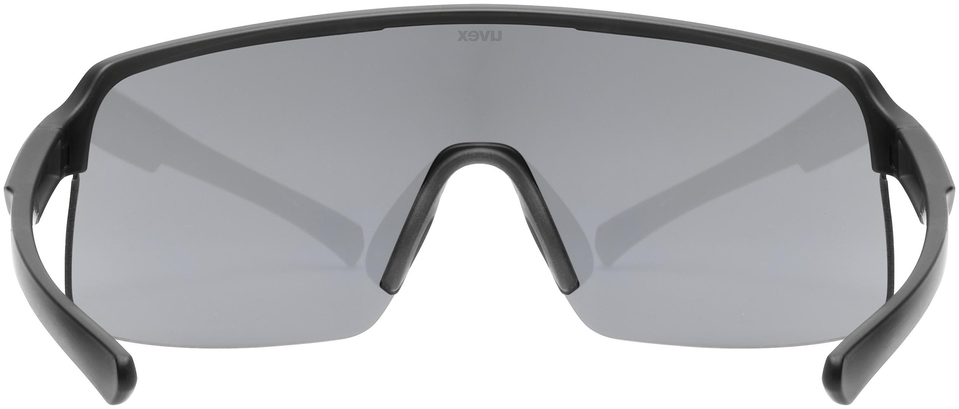 uvex Dyrt fietsbril Zwart Mat / Spiegel Zilver
