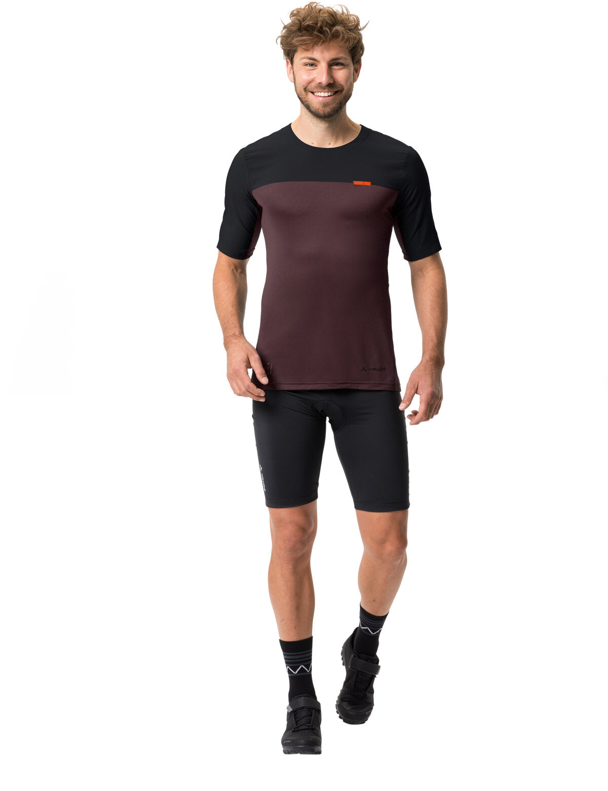VAUDE Kuro II Korte mouwen shirt heren rood/zwart