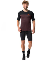 VAUDE Kuro II Korte mouwen shirt heren rood/zwart
