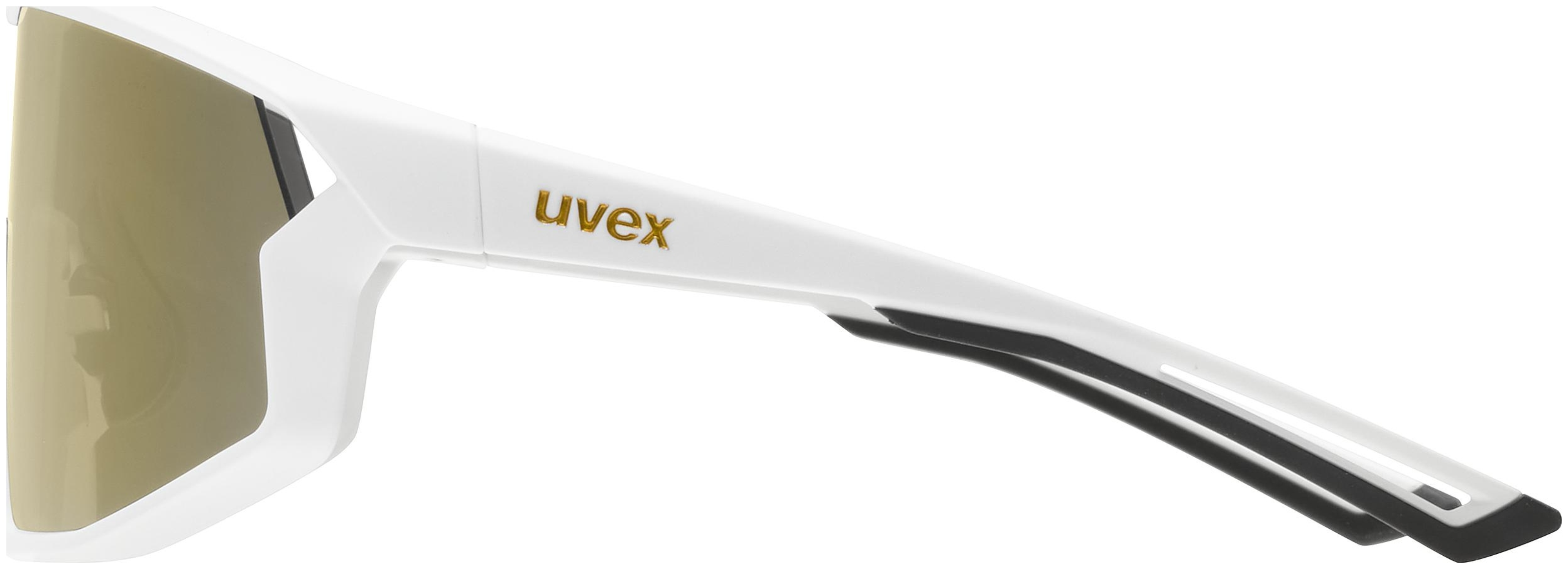 uvex Skyryse fietsbril Wit Mat / Mirror Gold