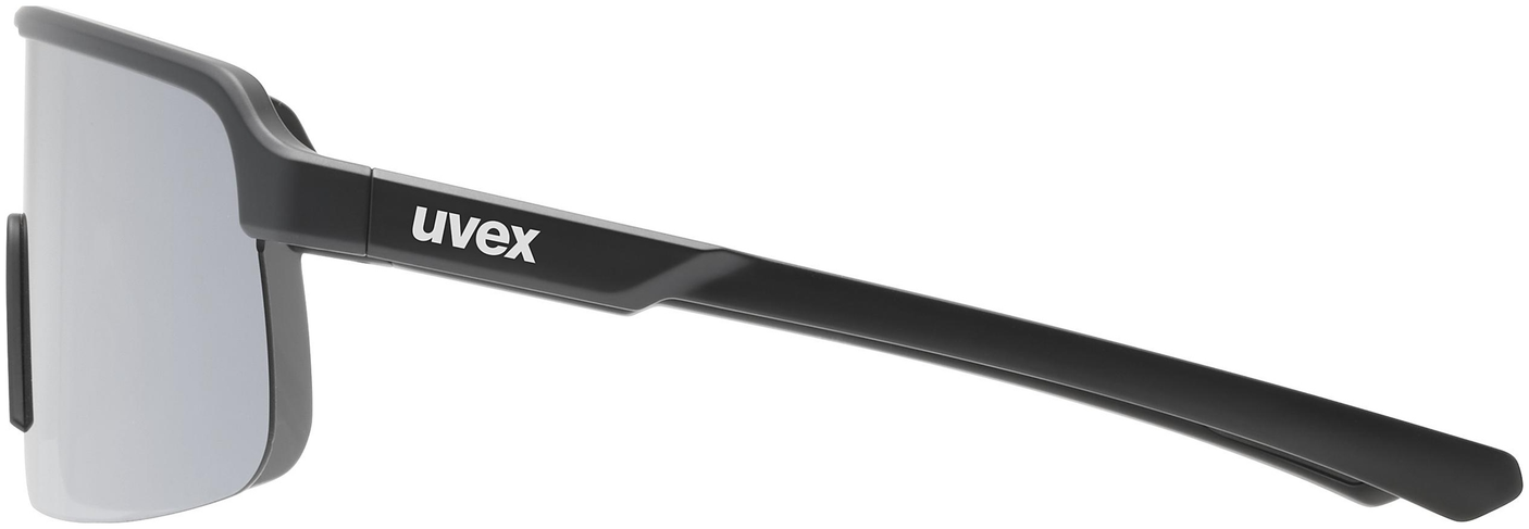 uvex Dyrt fietsbril Zwart Mat / Spiegel Zilver