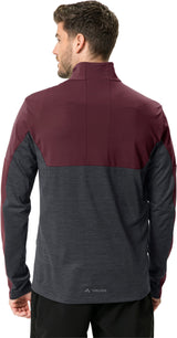 VAUDE All Year Moab T-shirt met doorlopende ritssluiting heren rood/grijs