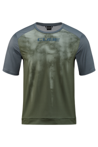 CUBE ATX jersey met ronde hals TM korte mouw olijf'n'grijs heren – aktuelle Variante