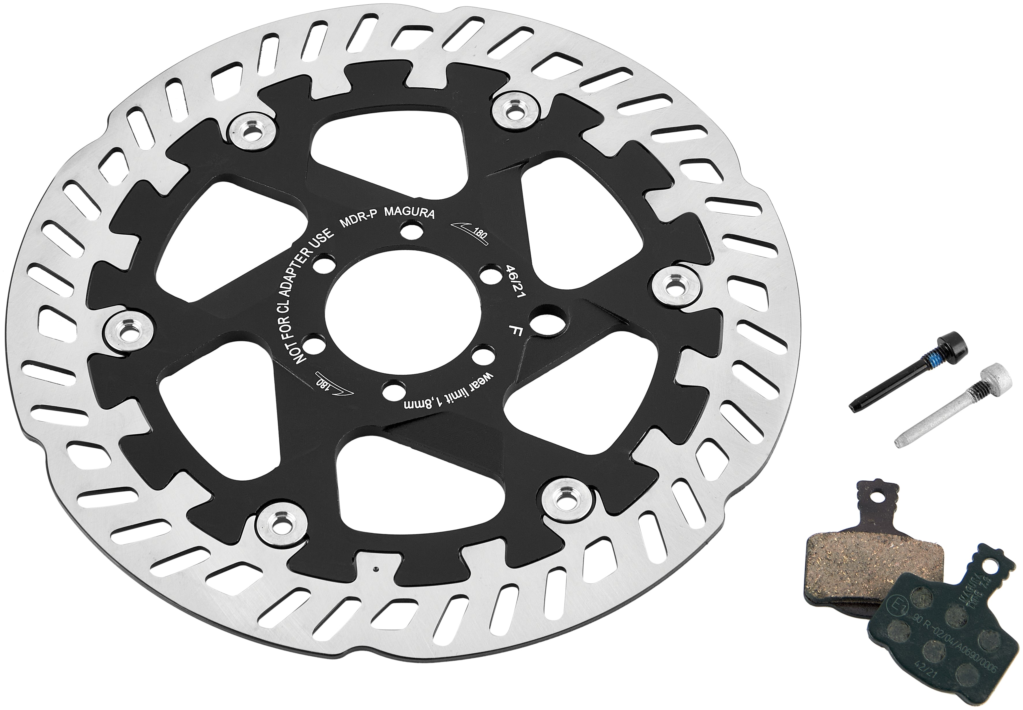 Magura MT eSTOP Geoptimaliseerd kit met 7.S MDR-P 6-gaats Ø180mm remschijf en remblokken