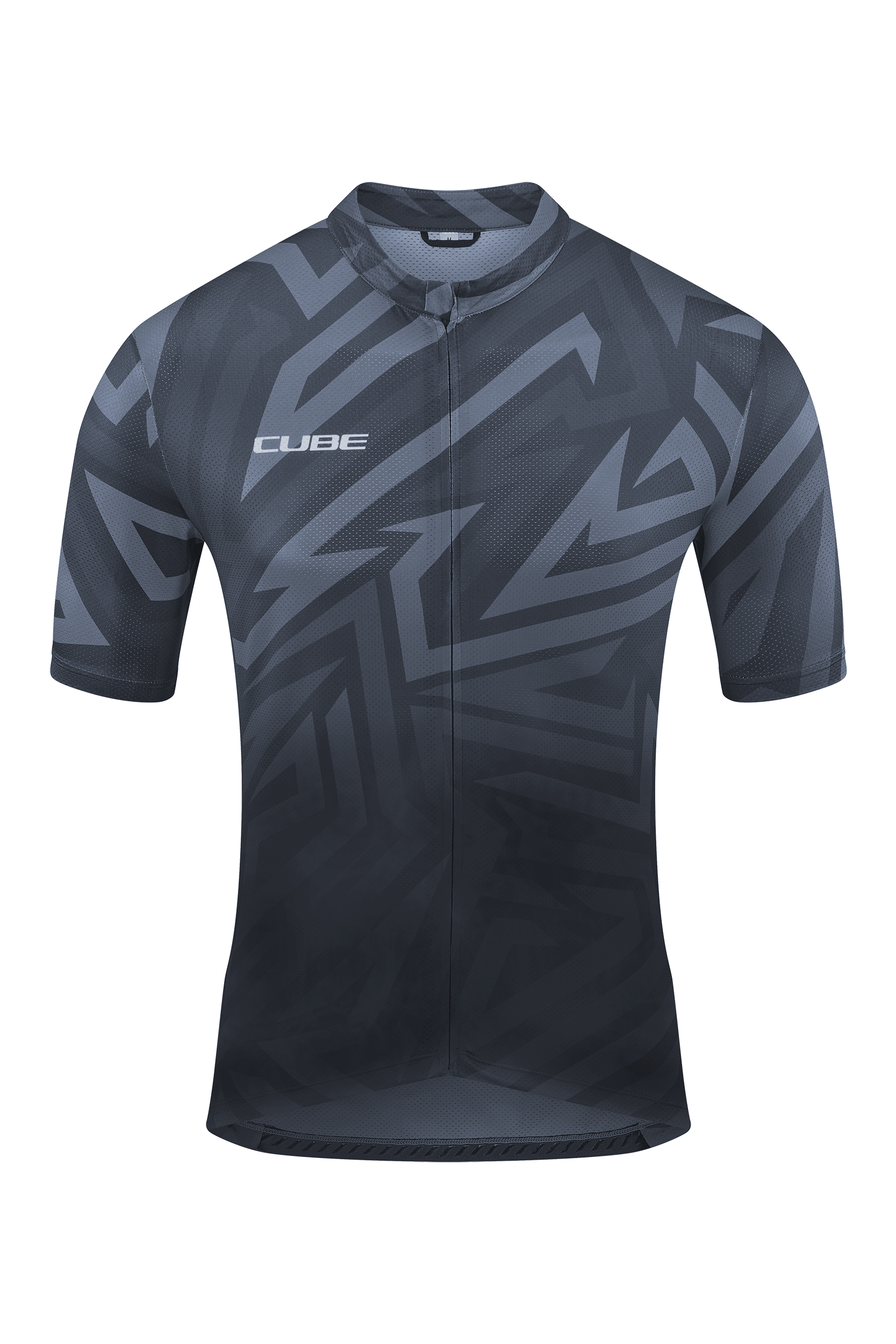 CUBE ATX Trui Full Zip CMPT korte mouw black´n´grey