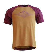 Zimtstern PureFlowz Shirt SS Heren Goudbruin / Windsor Wine