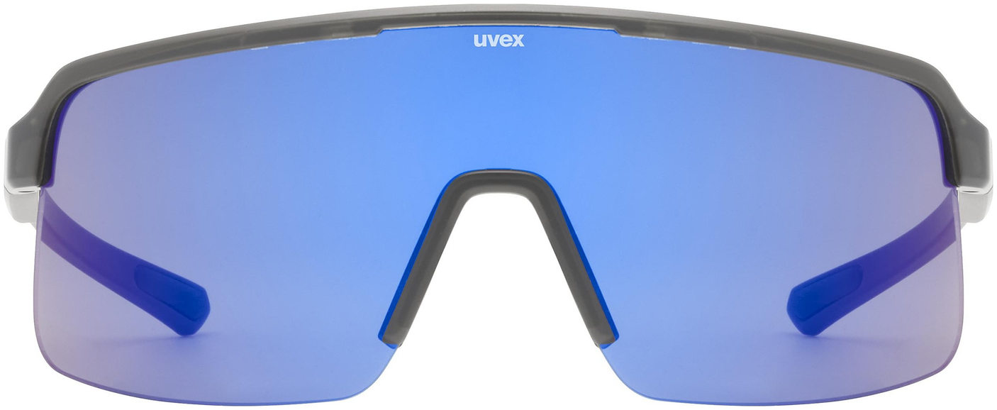 uvex Dyrt fietsbril Smoke Mat / Mirror Blue
