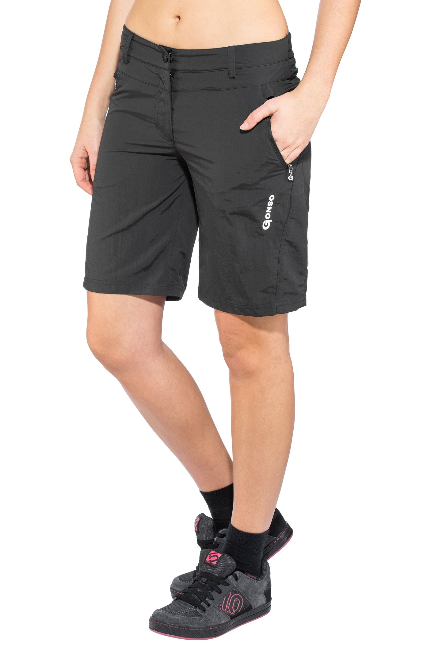 Gonso Civita fietsbroek dames zwart