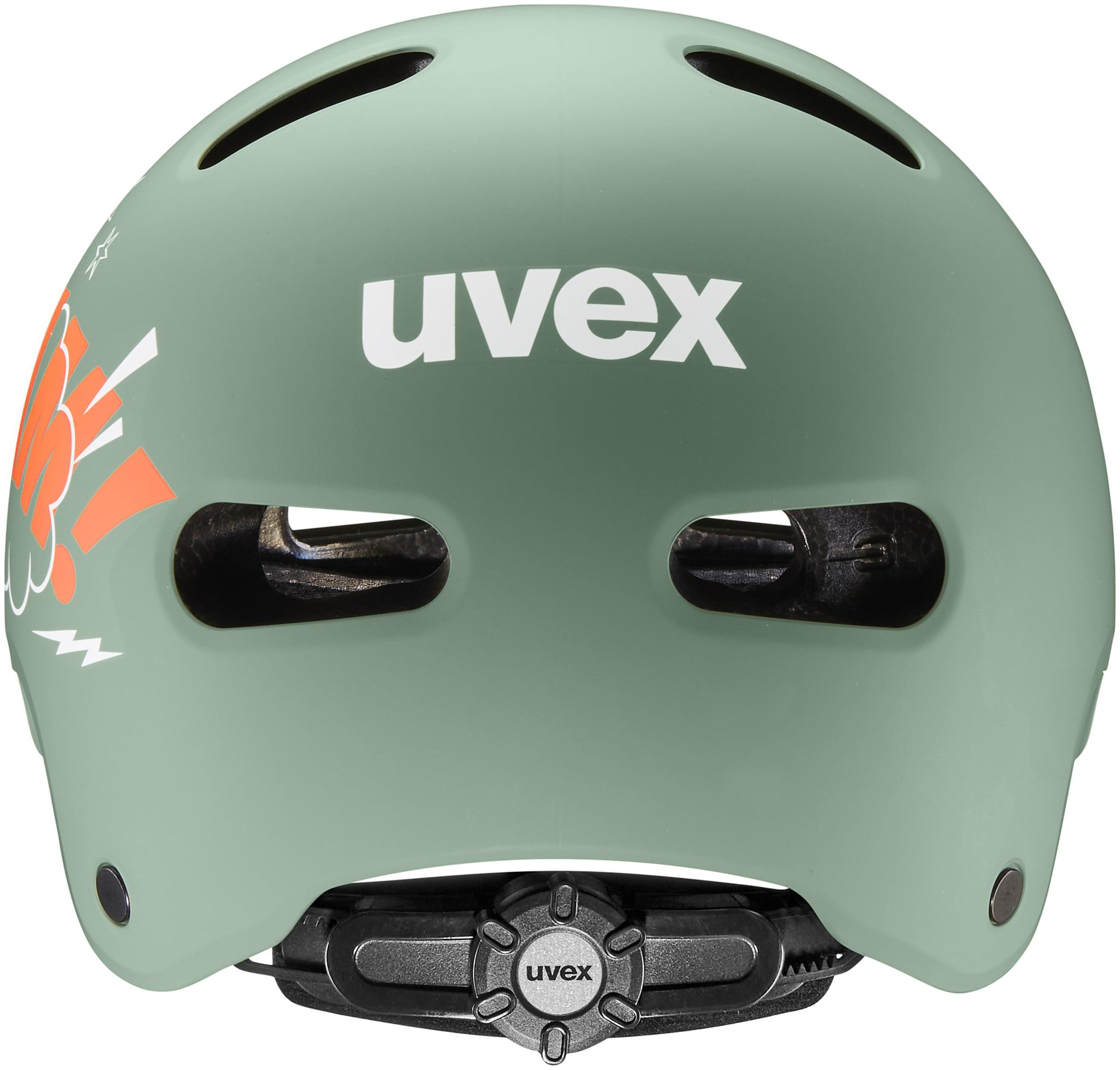 uvex Kid 4 Style bam moss groen-papaya mat