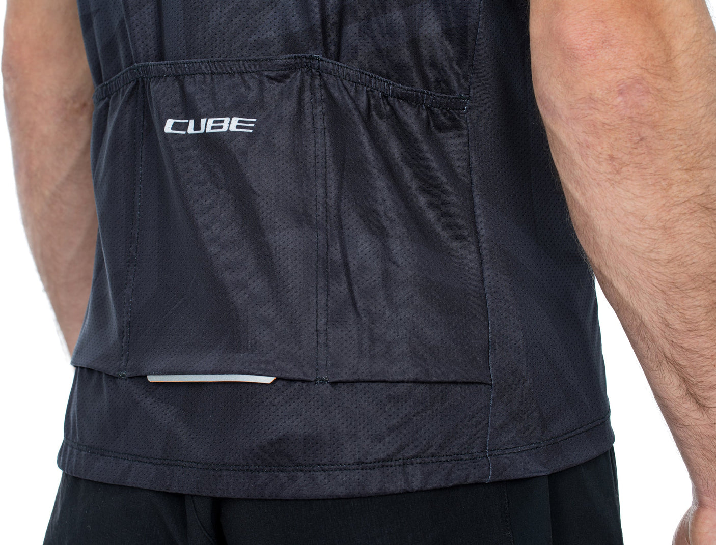 CUBE ATX Trui Full Zip CMPT korte mouw black´n´grey