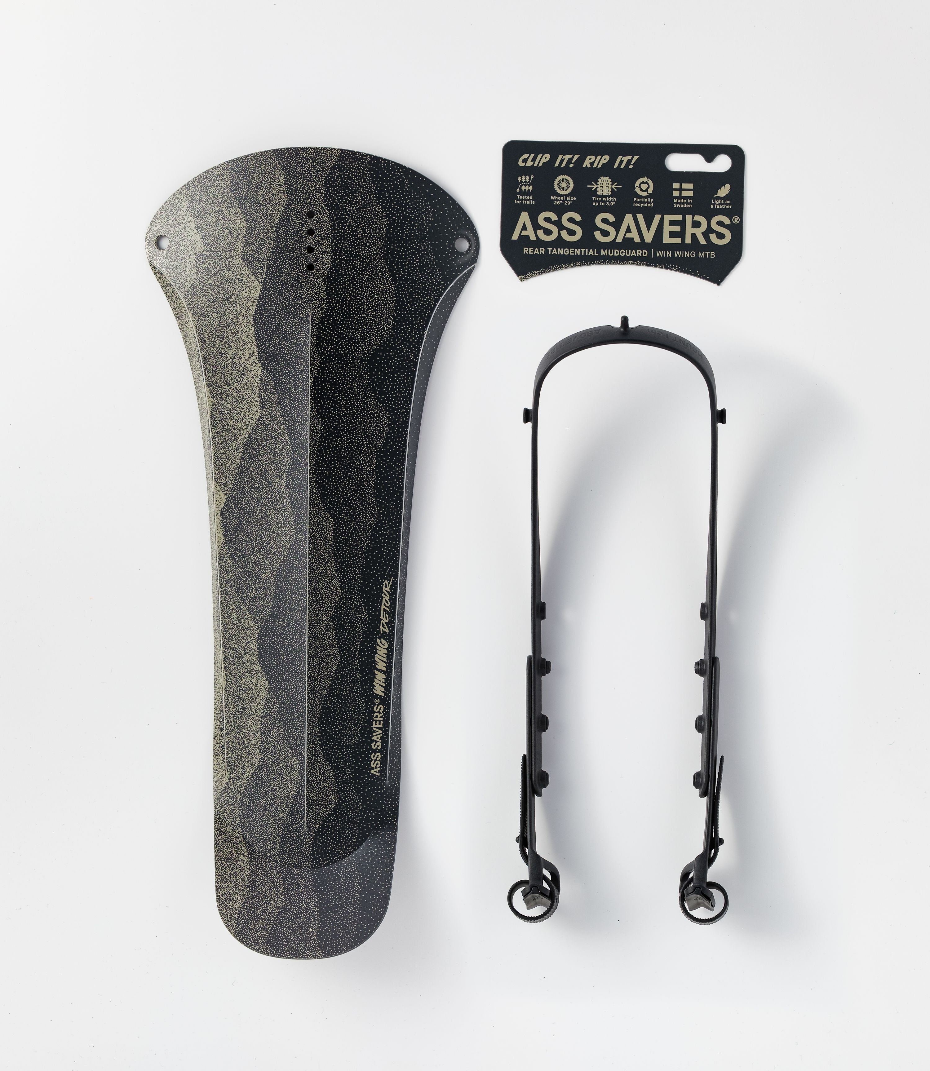 Ass Savers WMS-1 Win Wing MTB spatbord achterzijde detour