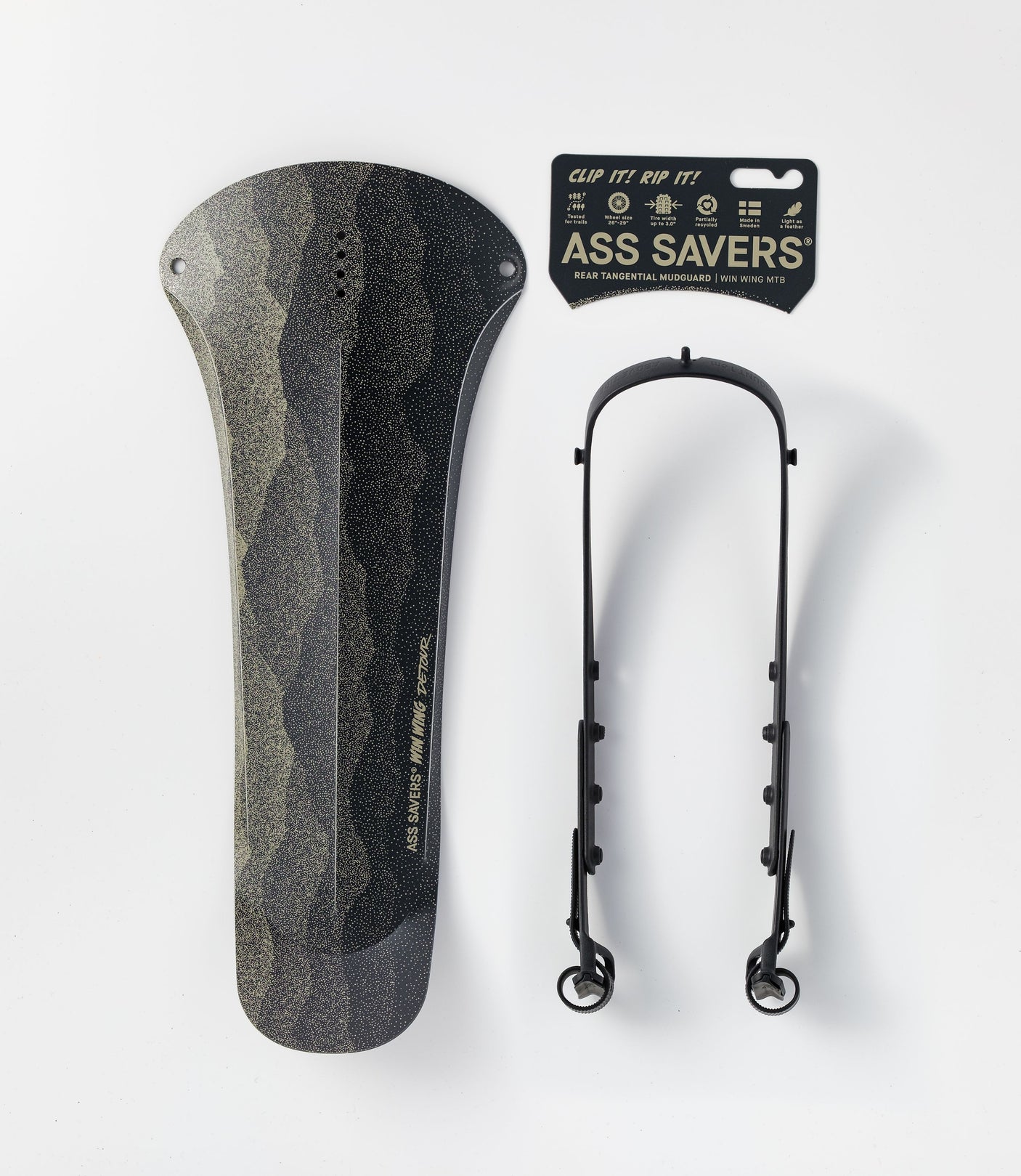 Ass Savers WMS-1 Win Wing MTB spatbord achterzijde detour
