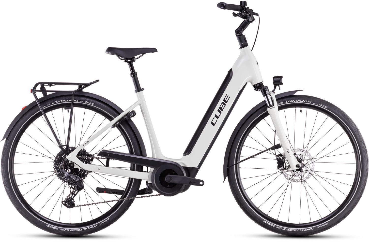 cube e-bike met riemaandrijving Cube Supreme Hybrid ONE 500 Easy Entry (2026) | Stad E-Bike | desertstone´n´black
