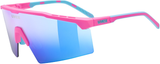 uvex Flowline fietsbril Roze Mat / Mirror Blue
