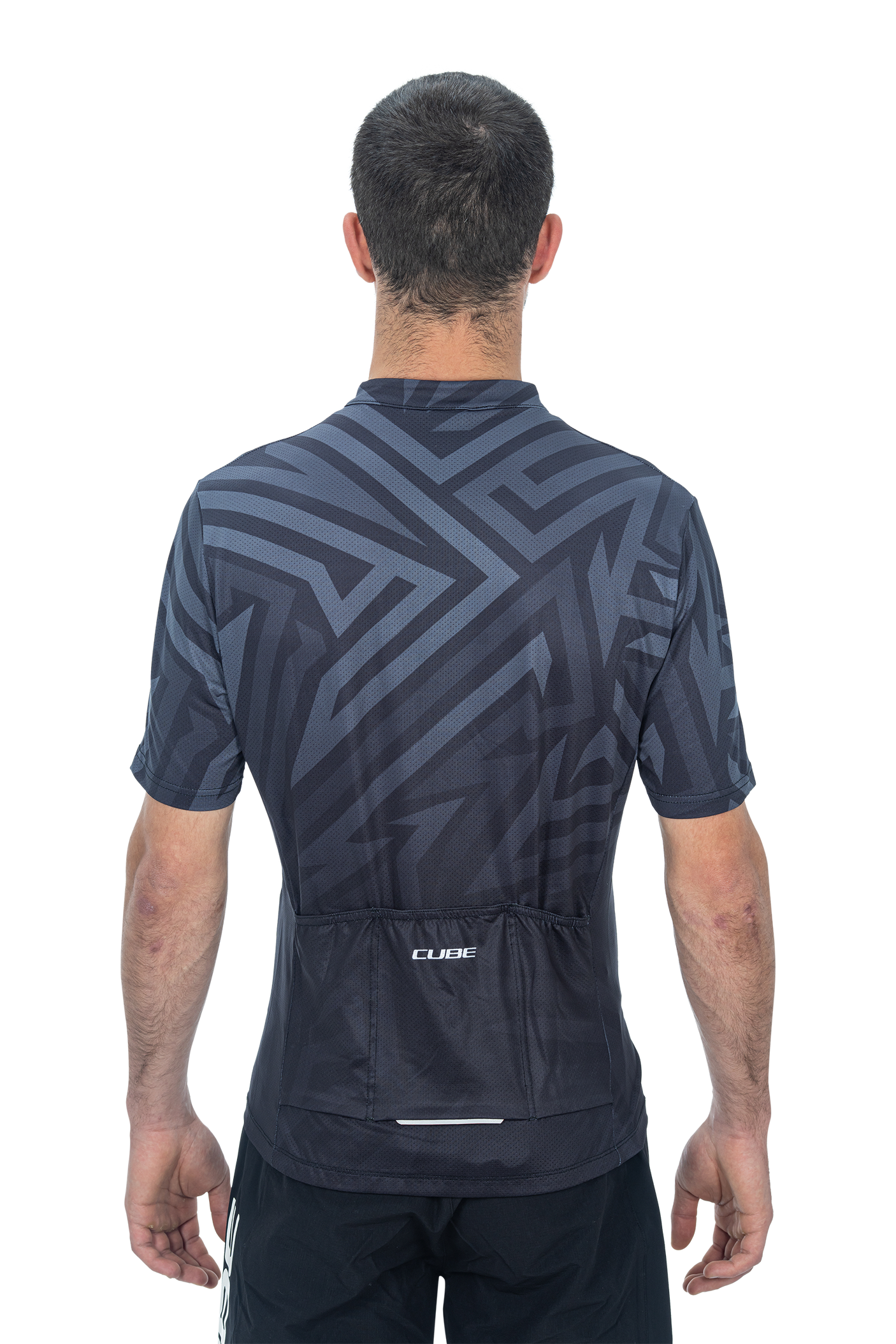CUBE ATX Trui Full Zip CMPT korte mouw black´n´grey