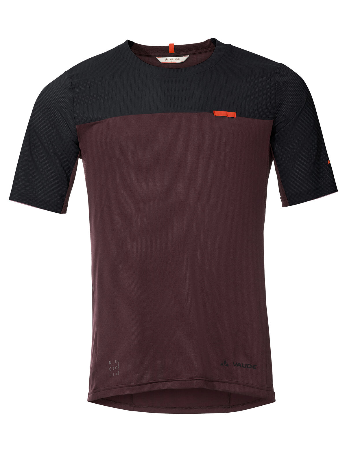 VAUDE Kuro II Korte mouwen shirt heren rood/zwart