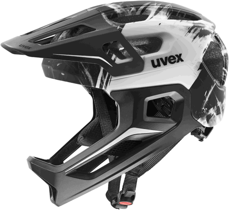 uvex React Jr. Fullface kinderhelm Zwart-Wit Mat
