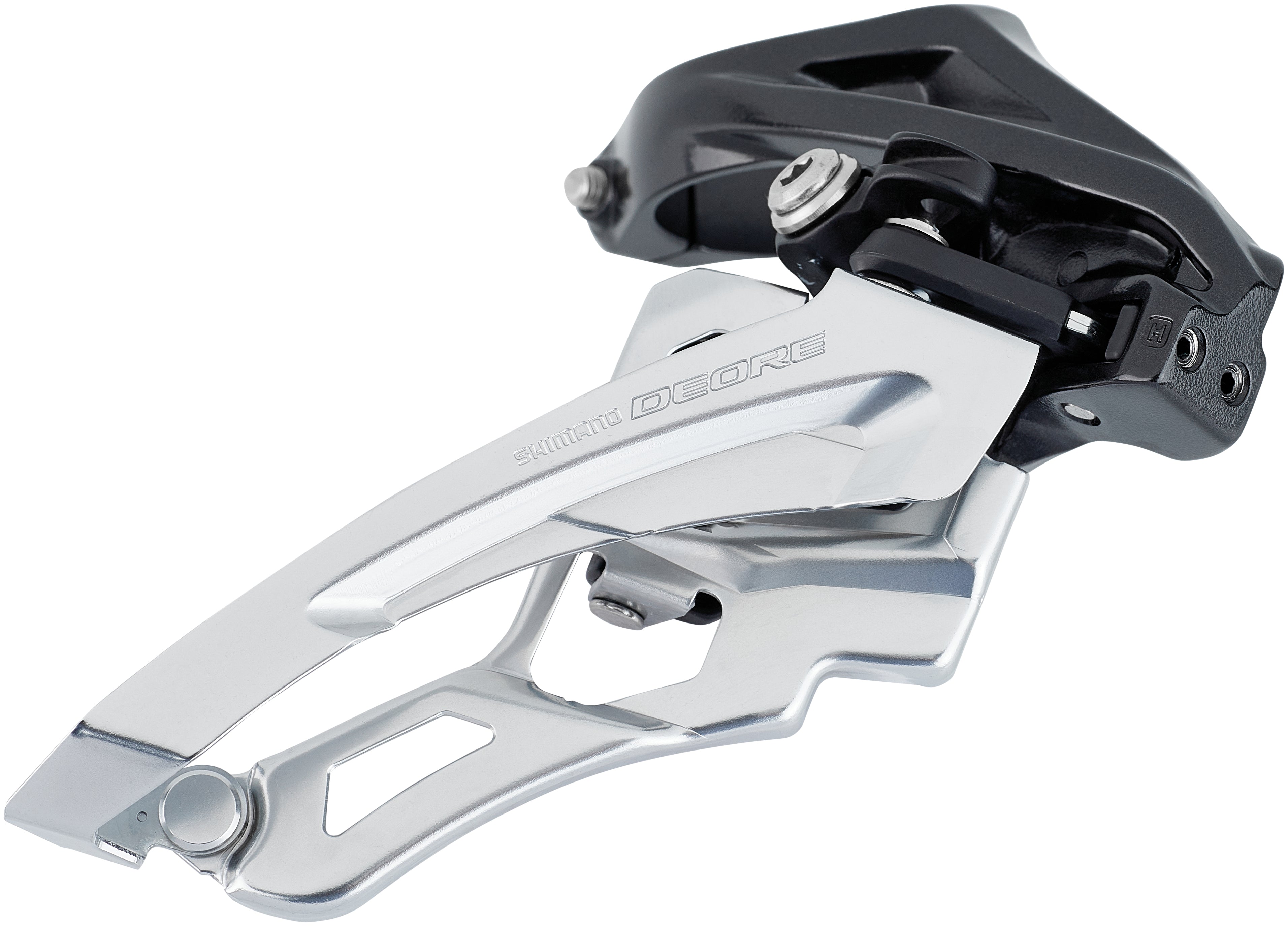 Shimano Deore MTB FD-M6000 Voorderailleur 3x10-speed Side Swing Klem Hoog zwart/zilver