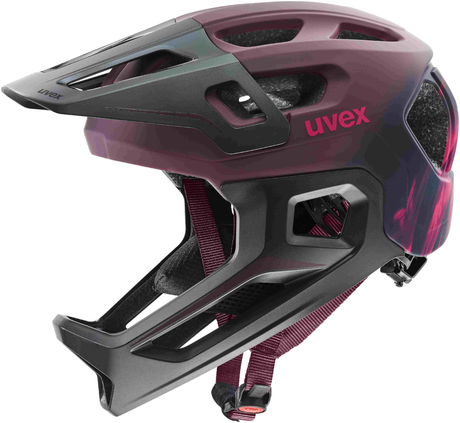 uvex React Jr. Fullface kinderhelm Cranberry mat