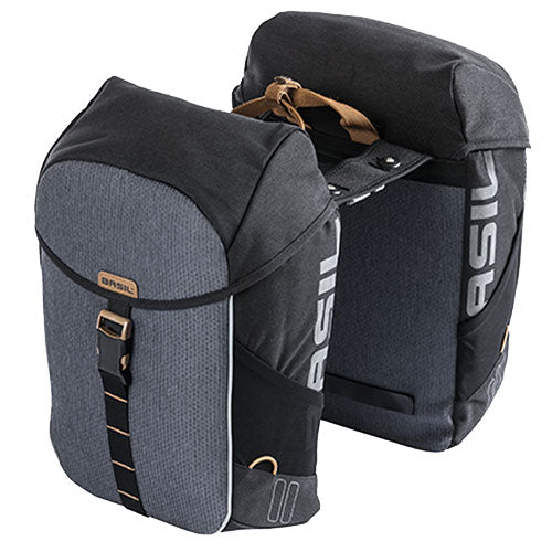 Basil Dubbele Tas MILES MIK 2.0 34 Liter zwart/grijs