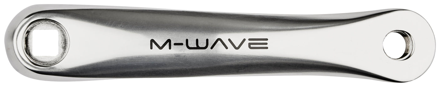 M-Wave Single Speed crankstel 44 tanden aluminium gepolijst zilver/zwart