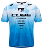 CUBE MTB shirt X Actionteam korte mouwen heren topas blauw