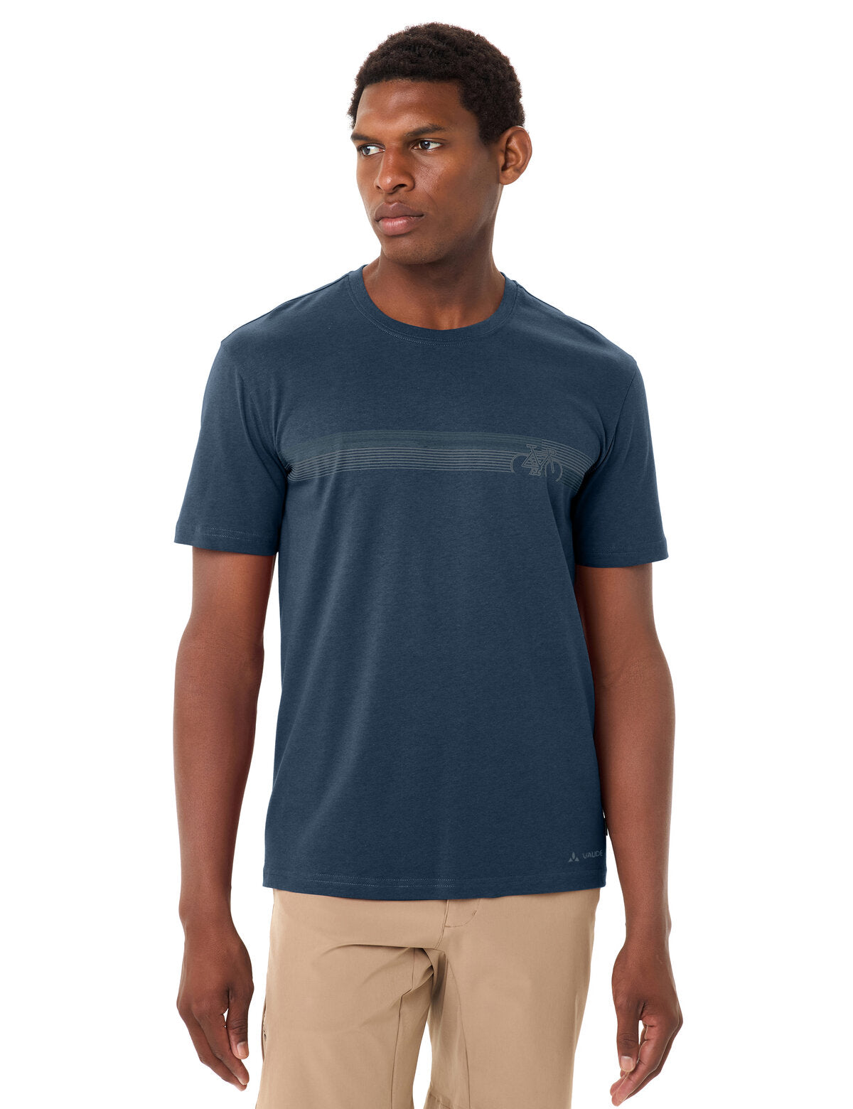 VAUDE Heren Fietsshirt T-shirt V donker zee/donker zee