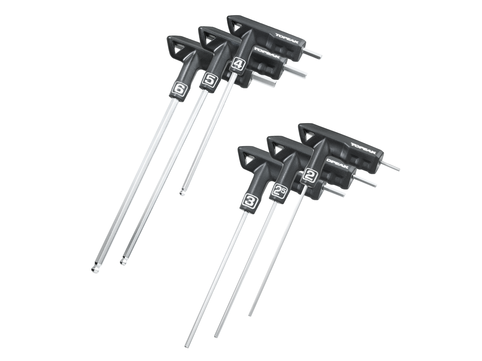 Topeak DuoHex Inbussleutelset met T-handgreep 2/2,5/3/4/5/6mm