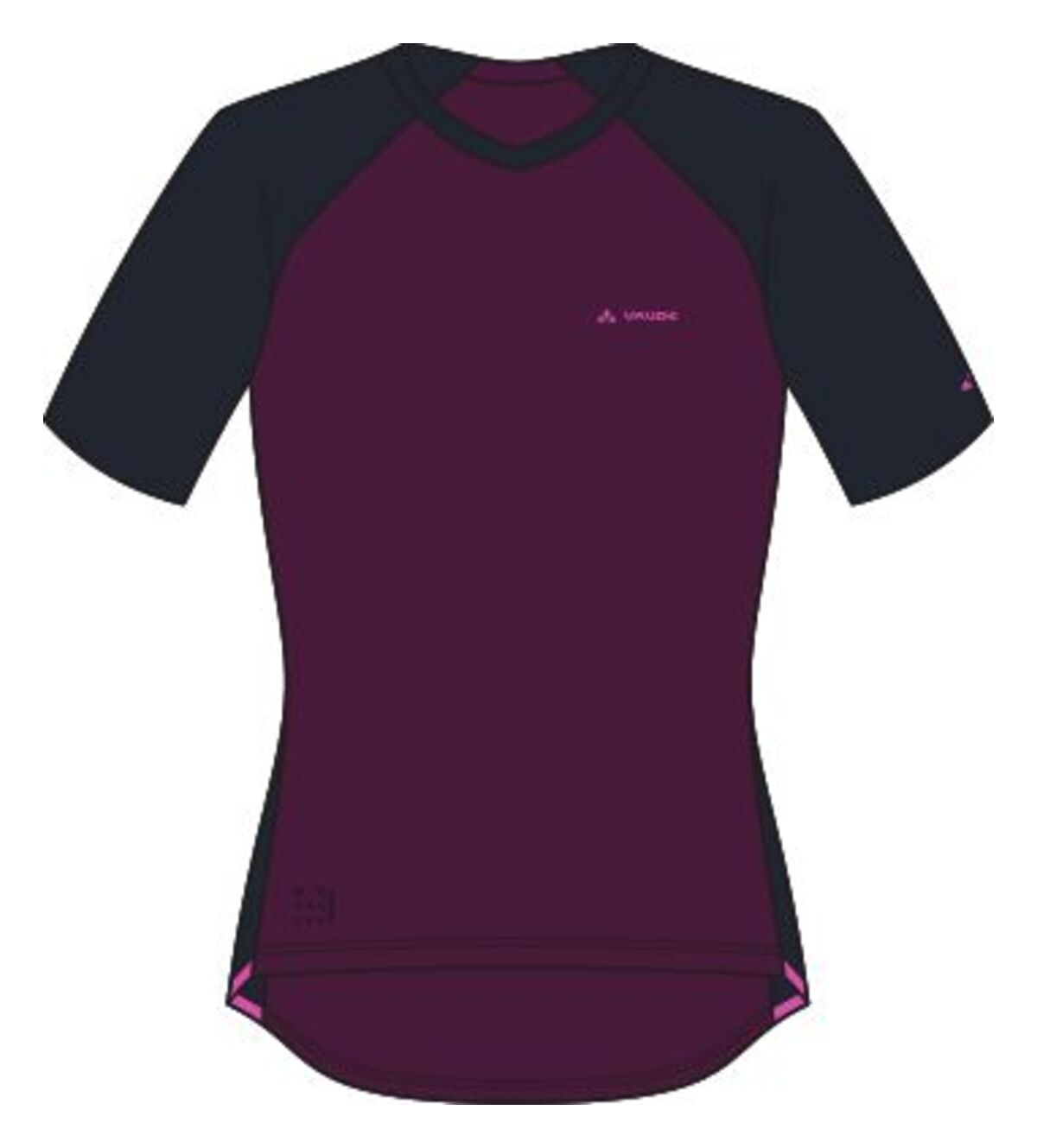 VAUDE Moab Pro Korte Mouwen Shirt Dames paars/zwart