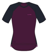 VAUDE Moab Pro Korte Mouwen Shirt Dames paars/zwart