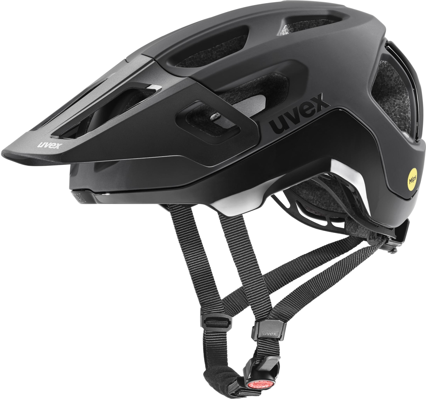 uvex React Mips MTB-helm Zwart Mat