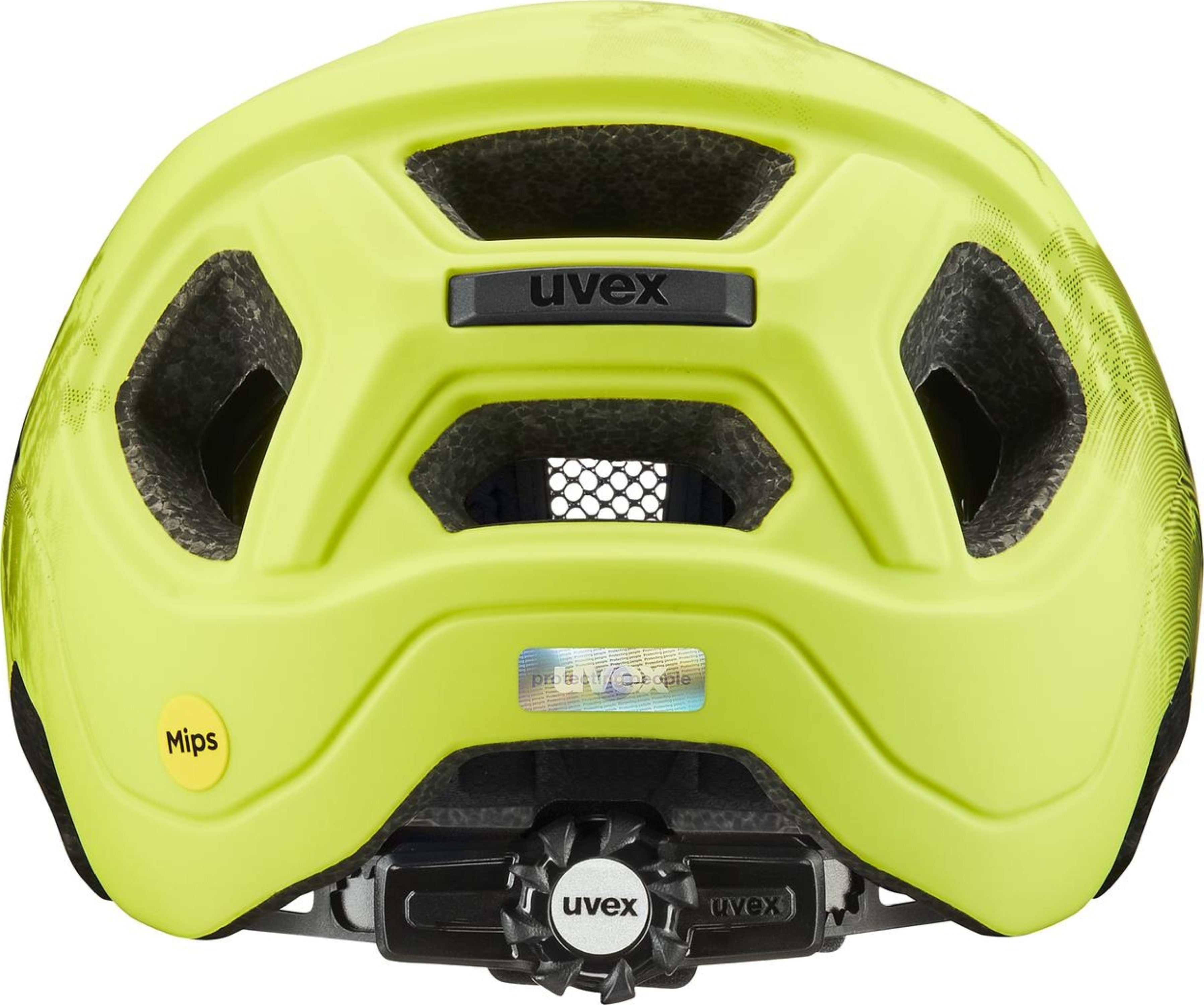 uvex React Jr. Mips Kinderhelm Lime - Zwart