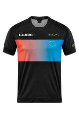 CUBE TEAMLINE jersey met ronde hals en korte mouw zwart'n'blauw'n'rood